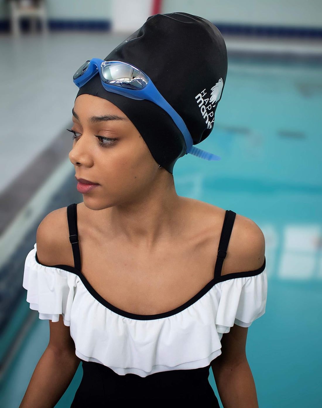 Silicon Swim Cap for Braids and Dreadlock